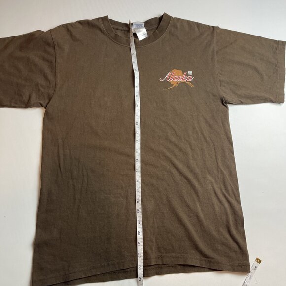 VTG Y2K Norwegian Cruise Line T shirt Mens M Alaska Brown Animal Wildlife - Picture 11 of 15